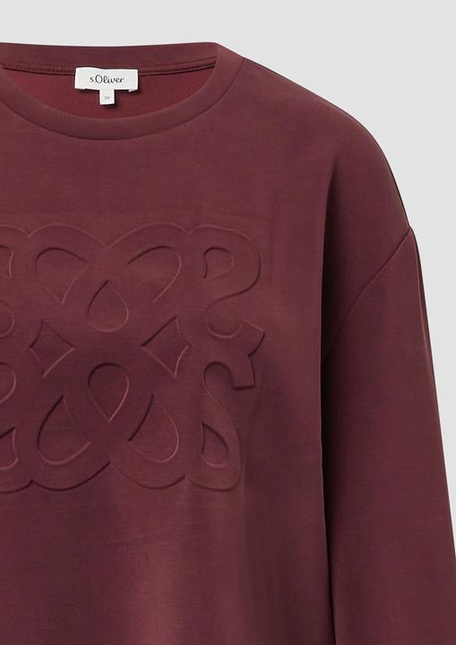 Produktbild s.Oliver Sweatshirt Scuba-Sweatshirt im Relaxed Fit mit Prägung (38)