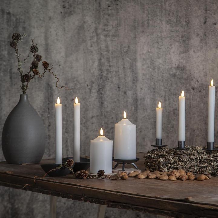 Actual product image Star Trading LED candle Pillar flame 7.5 cm x 17 cm, White (1x)