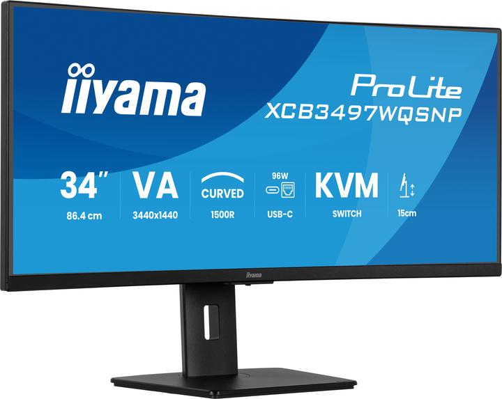 iiyama 86,4cm (34") XCB3497WQSNP-B1 21:9 3xHDMI+DP+USB (3440 x 1440 Pixel, 34")