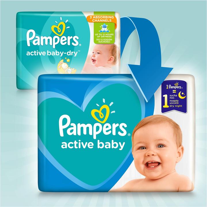 Actual product image Pampers Active Baby (Size 5, Monthly box, 150 Piece)
