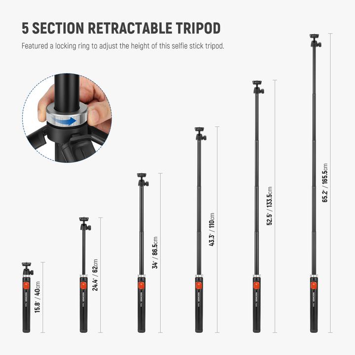 Image du produit Neewer Extendable Phone Tripod With Remote