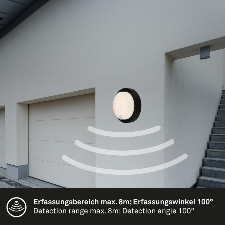 Produktbild Briloner Akku LED Aussenwandleuchte,Sensor,schwarz,LED/4W (700 lm, IP44)