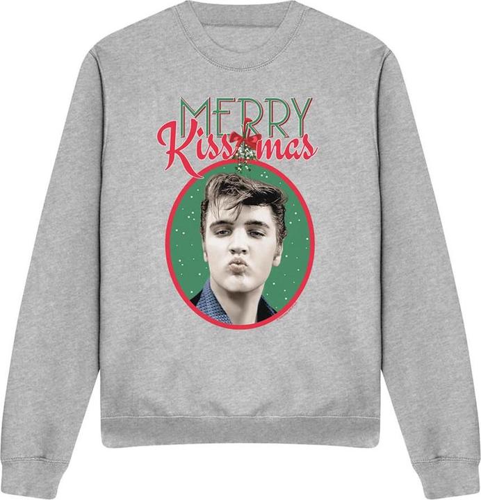 Image du produit Elvis - Sweat Noël MERRY KISSMAS - Adulte (M)