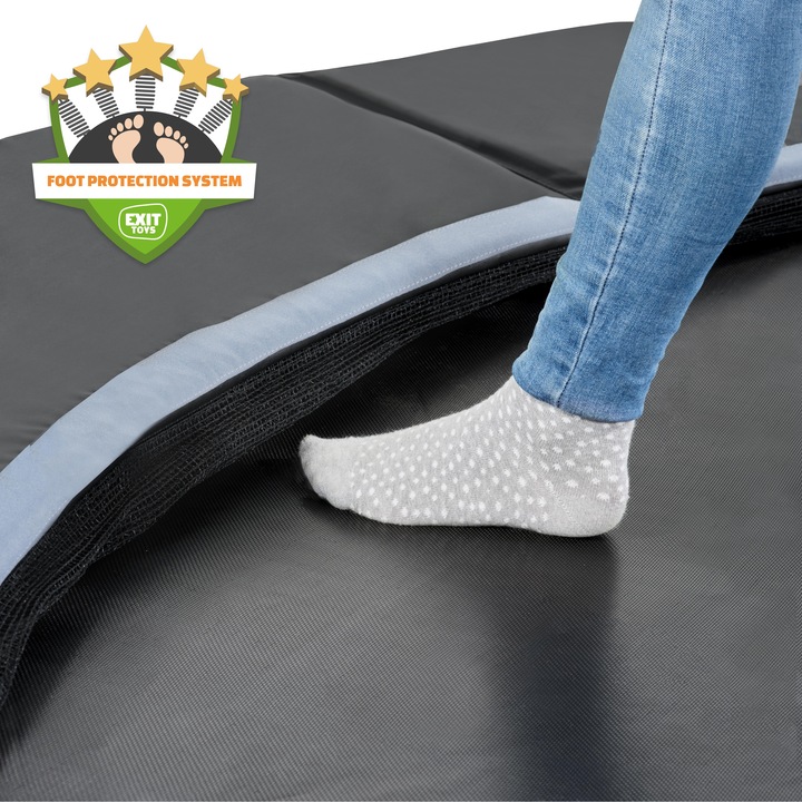 Produktbild Exit Dynamic ebenerdiges sports Trampolin ø427cm - schwarz