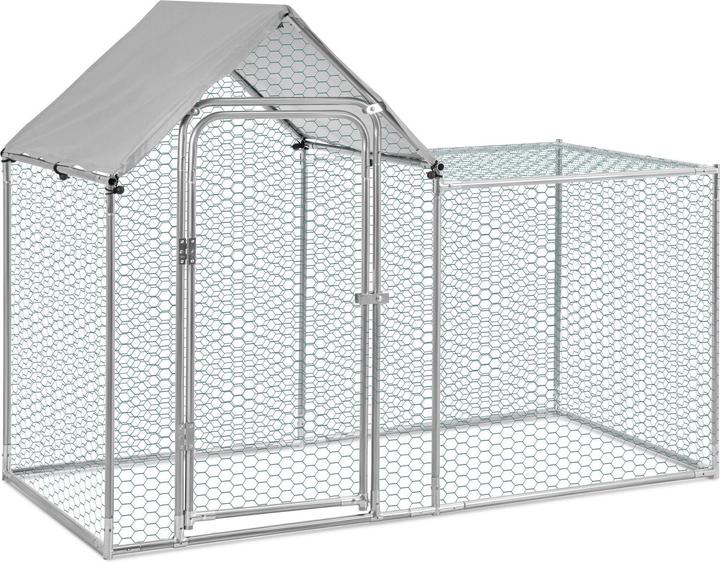 Wiesenfield Kaninchengehege Spitzdach Kaninchenauslauf Hasengehege 203,5 x 102 x 152,5 cm