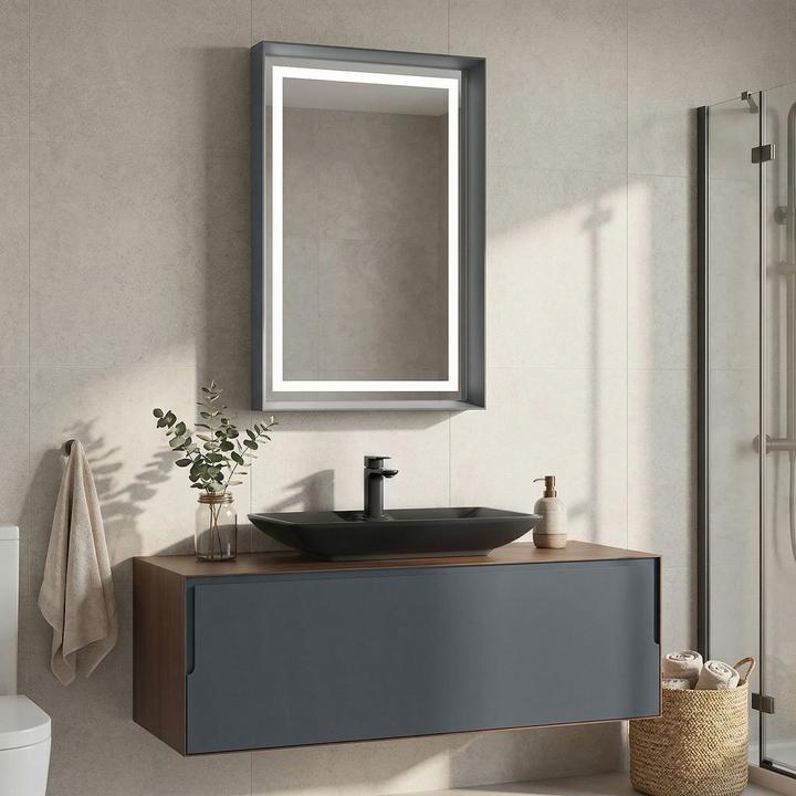 Produktbild Homitis Craft 120 Bathroom Cabinet With Sink & Mirror Set (2 Pieces)
