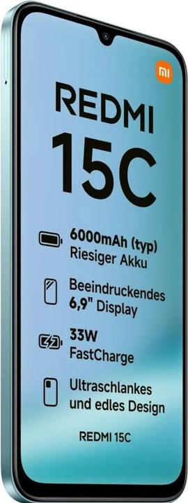 Actual product image Xiaomi Redmi 15C (256 GB, Mint green, 6.90", Dual SIM, 4G)