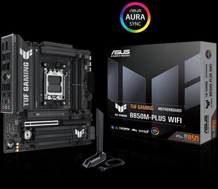 Image du produit ASUS TUF Gaming B850M-Plus Wifi (AM5, AMD B850, ATX)