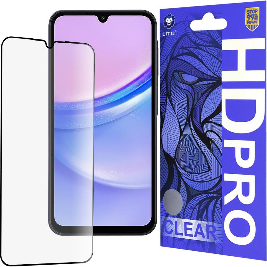 Lito - HD Pro Clear - Samsung Galaxy A15 4G / A15 5G / A24 / A25 5G - Black (1 pz., Samsung Galaxy A15, Samsung Galaxy A15 5G, Samsung Galaxy A24, Sam