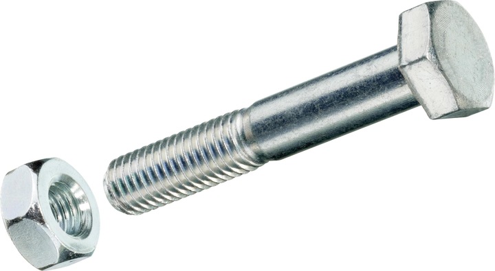 Produktbild Krafter Sechskantschrauben M 6 x 30 mm mit Muttern Edelstahl, 4 Stk (1 Schrauben pro Stück)