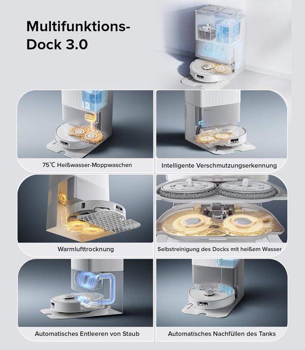 Produktbild Roborock Qrevo Edge Saugroboter mit Wischfunktion,Dual Anti-Tangle,AdaptiLift™ Chassis,18500Pa (18500 Pa, Wischpads (rotierend))