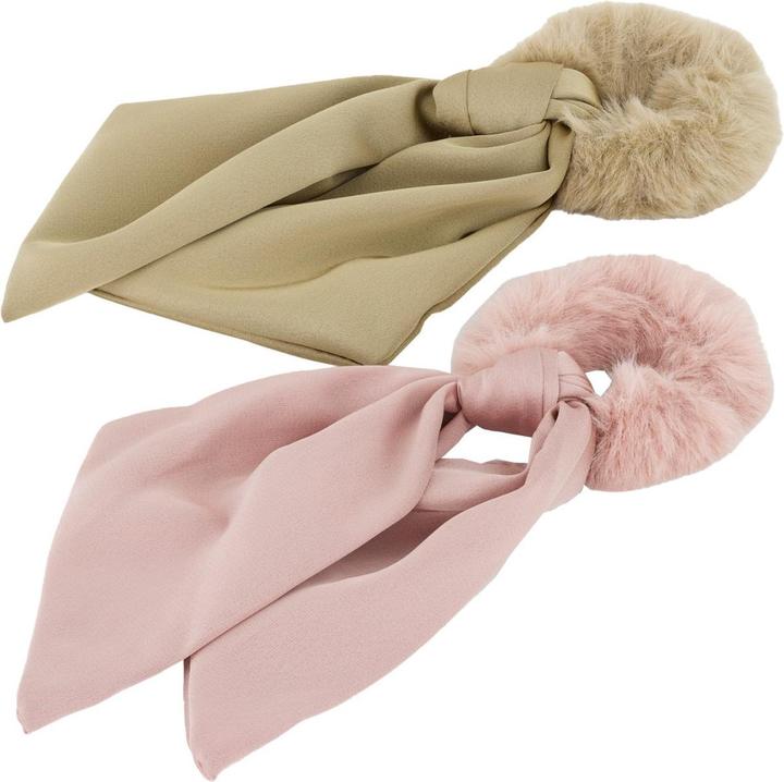 Immagine prodotto Trisa Capelli - Scrunchie di pelliccia finta, beige rosato (Elastico per capelli)