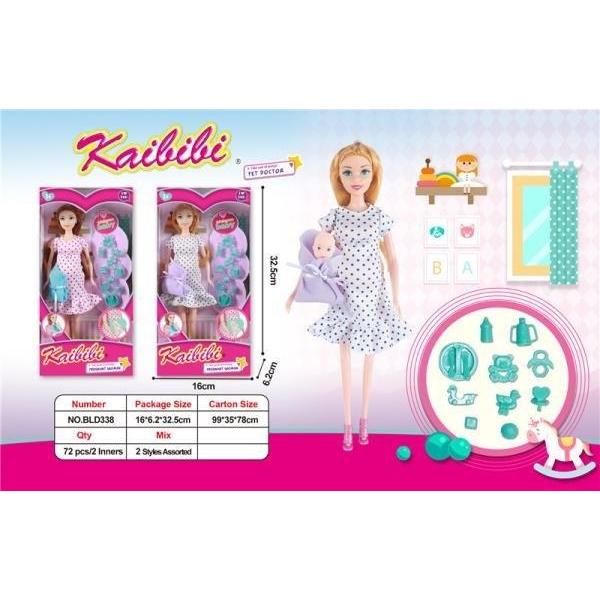 Ciuciubabka Schwangere Puppe mit Zubehörmix