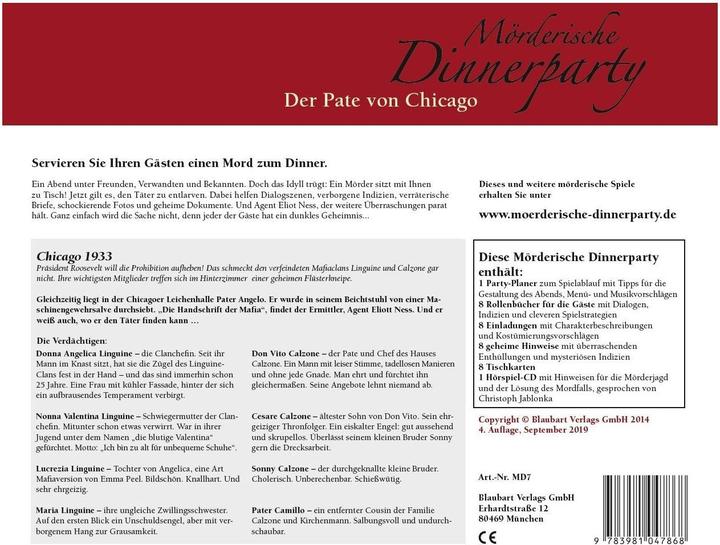 Produktbild Mörderische Dinnerparty Der Pate von Chicago (Deutsch)