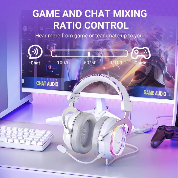 Produktbild Fifine H13-WP Gaming-Headset USB kabelgebunden mit LED (Kabelgebunden)