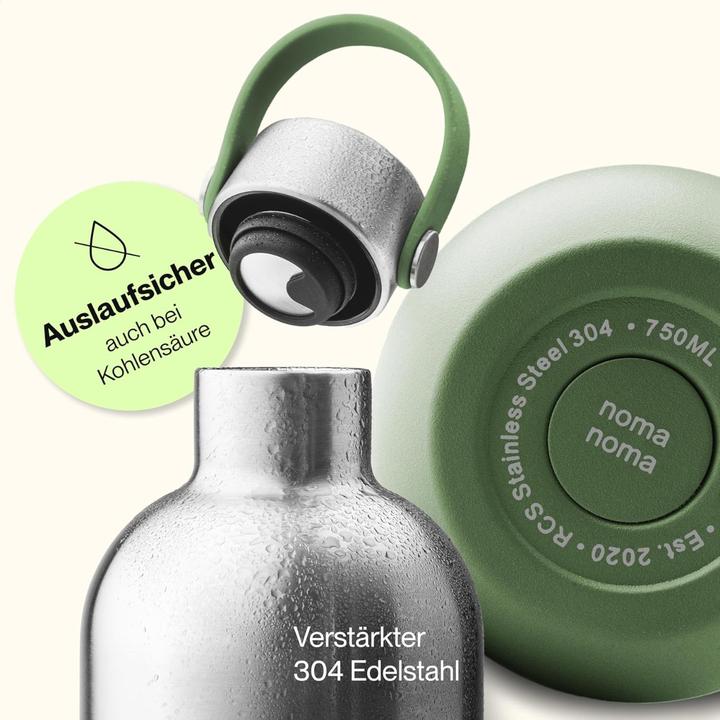 Actual product image noma noma Trinkflasche Edelstahl auslaufsicher 750ml Smoothie Green (0.75 l)