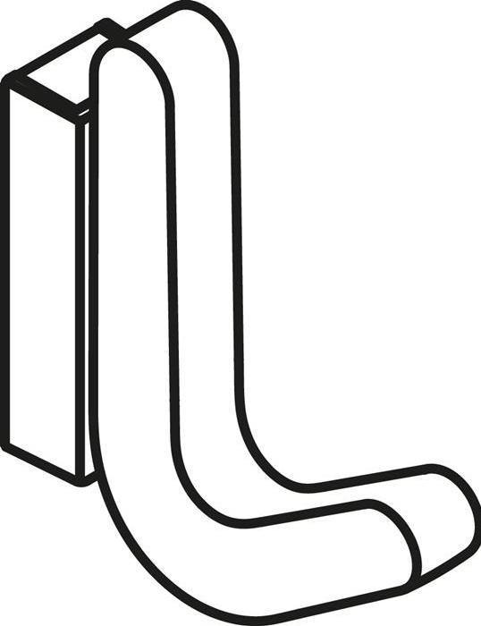 Actual product image Hewi Single hook Series 477 matt, elastic Plastic (TPU) 33 ruby red Height 68 mm