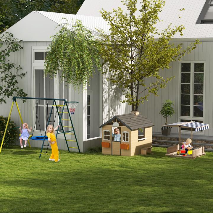 Image du produit Outsunny Maison de jeux pour enfants avec support pour pots de fleurs