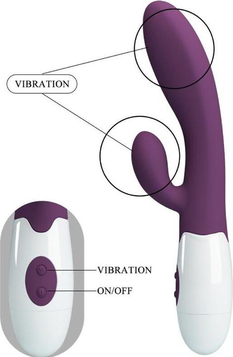 Image du produit Pretty Love Vibromasseur Alvis Rabbit & Points G Violets