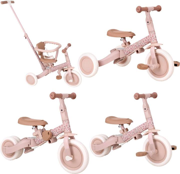 Produktbild Little Dutch Dreirad mit Griff Fairy Floral 4 in 1