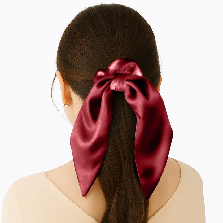 Immagine prodotto Avizar Scrunchie Satinstruktur Schmetterlingsform Mariposa (Elastico per capelli)