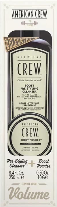 American Crew Boost Duo Set with Pre-Styling Cleanser 250ml and Boost Powder (Liquid shampoo, 250 ml)
