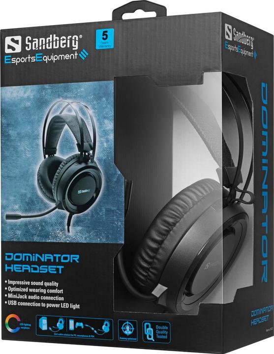 Actual product image Sandberg Dominator headset (Cable)
