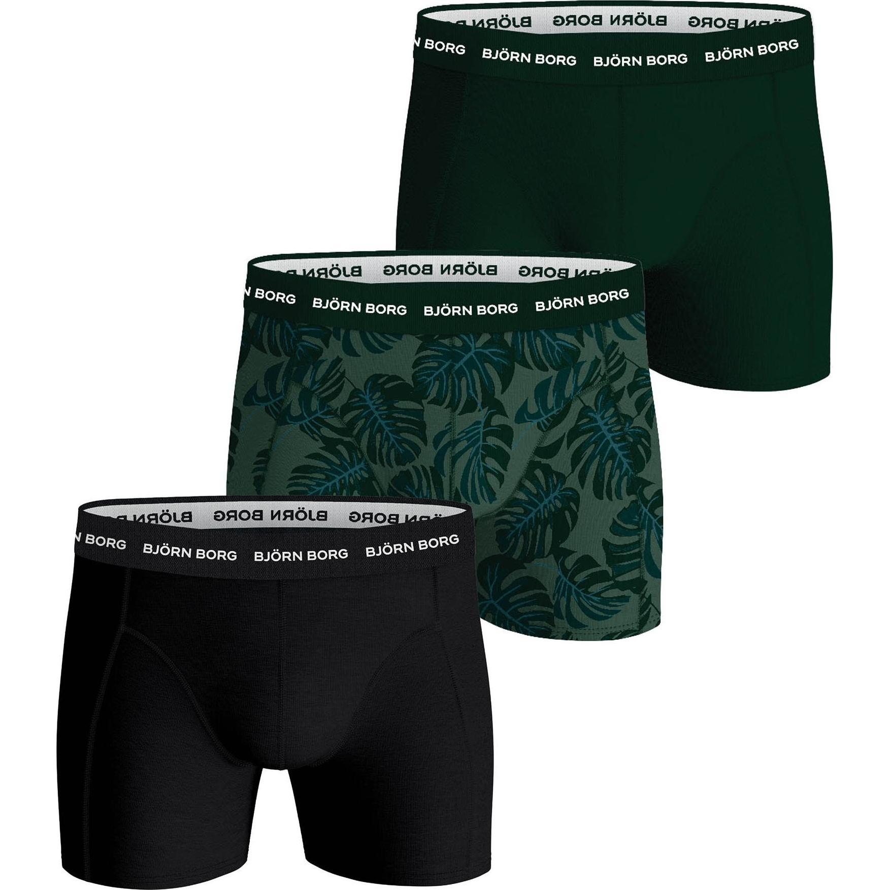 Björn Borg, Herren, Unterhosen, Cotton Stretch Boxer Trunks 3P, Mehrfarbig, (XL, 3er Pack)