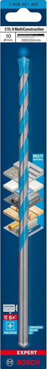 Produktbild Bosch Professional Zubehör EXPERT CYL-9 MultiConstruction Bohrer, 10 x 200 x 250 mm (10 Millimeter)