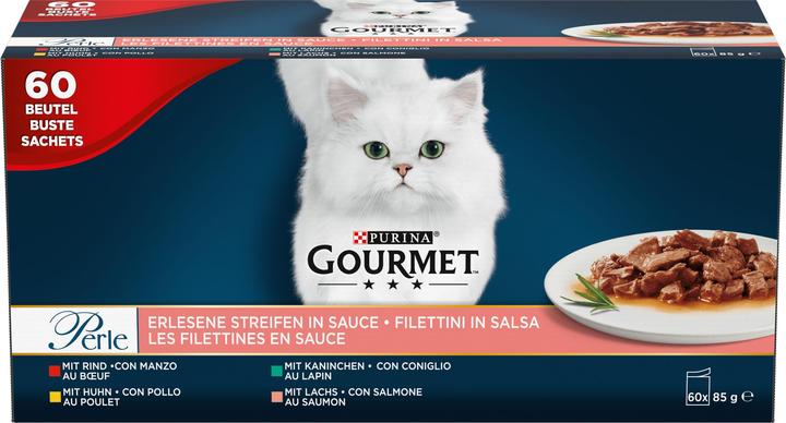 Produktbild Gourmet Perle Erlesene Streifen (Adult, Senior, 60 Stk., 5100 g)