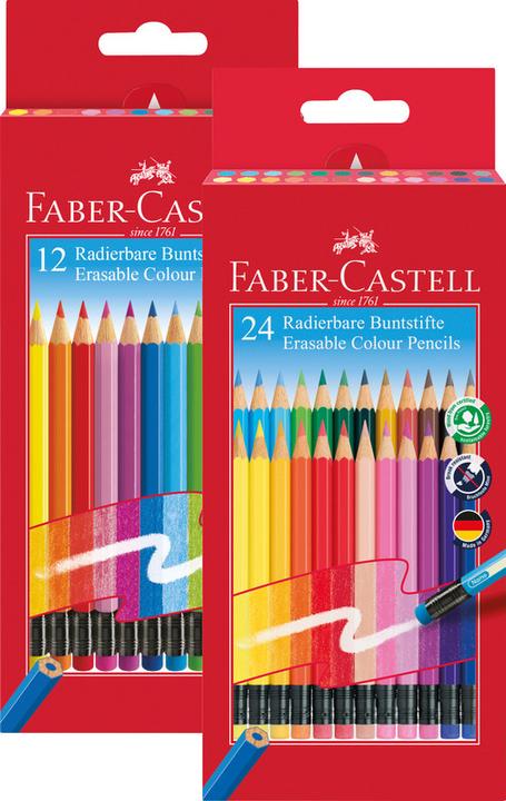 Produktbild Faber-Castell Farbstifte radierbar (Mehrfarbig, 24 x)