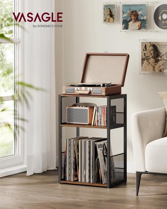 Actual product image Vasagle Plattenspieler-Ständer mit Schallplatten-Aufbewahrung (Plates)