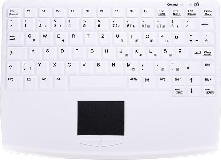 Actual product image Active Key AK-4450-GUVS-W/GE (EN) Hygiene Notebook Style Touchpad Keyboard Fully Sealed Watertight U (DE, Cable)