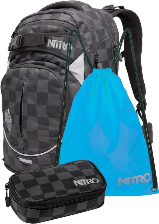 Image du produit Nitro Sac à dos scolaire avec ceinture amovible, compartiment thermique et accessoires (30 l)