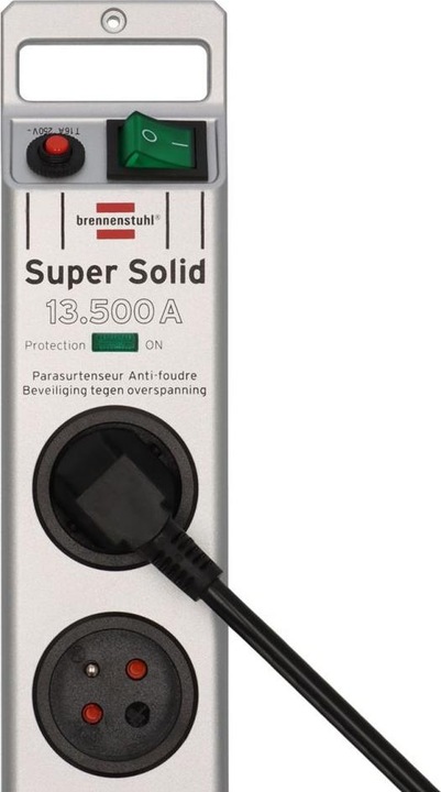 Immagine prodotto Brennenstuhl Super-Solid 8way, 2.5m (polycarbon) (8 x, CEE 7/5, 2.50 m)