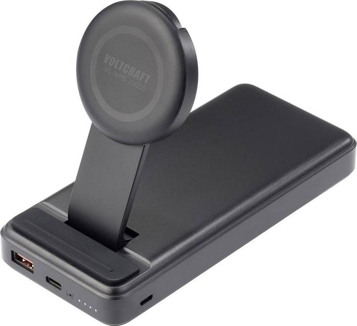 Image du produit Voltcraft VC-WPB-20000 Powerbank 20000 mAh Qi Wireless Charging, Power Delivery Li-Ion noir Stat (20000 mAh, 74 Wh)