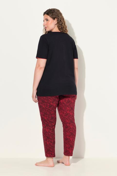 Produktbild Ulla Popken Pyjama, Zierkante, Spitzendruck, Halbarm (46, 48)