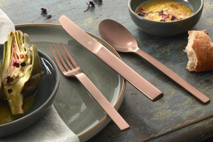Produktbild Zwilling 60 tlg. Minimale Vintage Menübesteck Set Rose (60 Stk., Besteck Set)