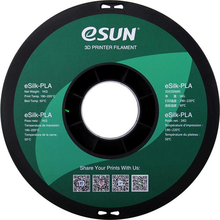 Produktbild eSUN eSilk-PLA 1,75mm Blue 1kg 3D Filament (PLA, 1.75 mm, 1000 g, Blau)