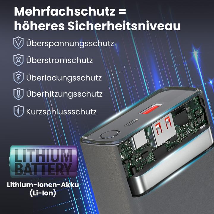 Actual product image Extralink EPB-126 20000mAh Srebrny | Powerbank | Power bank, 45W PD, USB-C (20000 mAh, 45 W, 74 Wh)