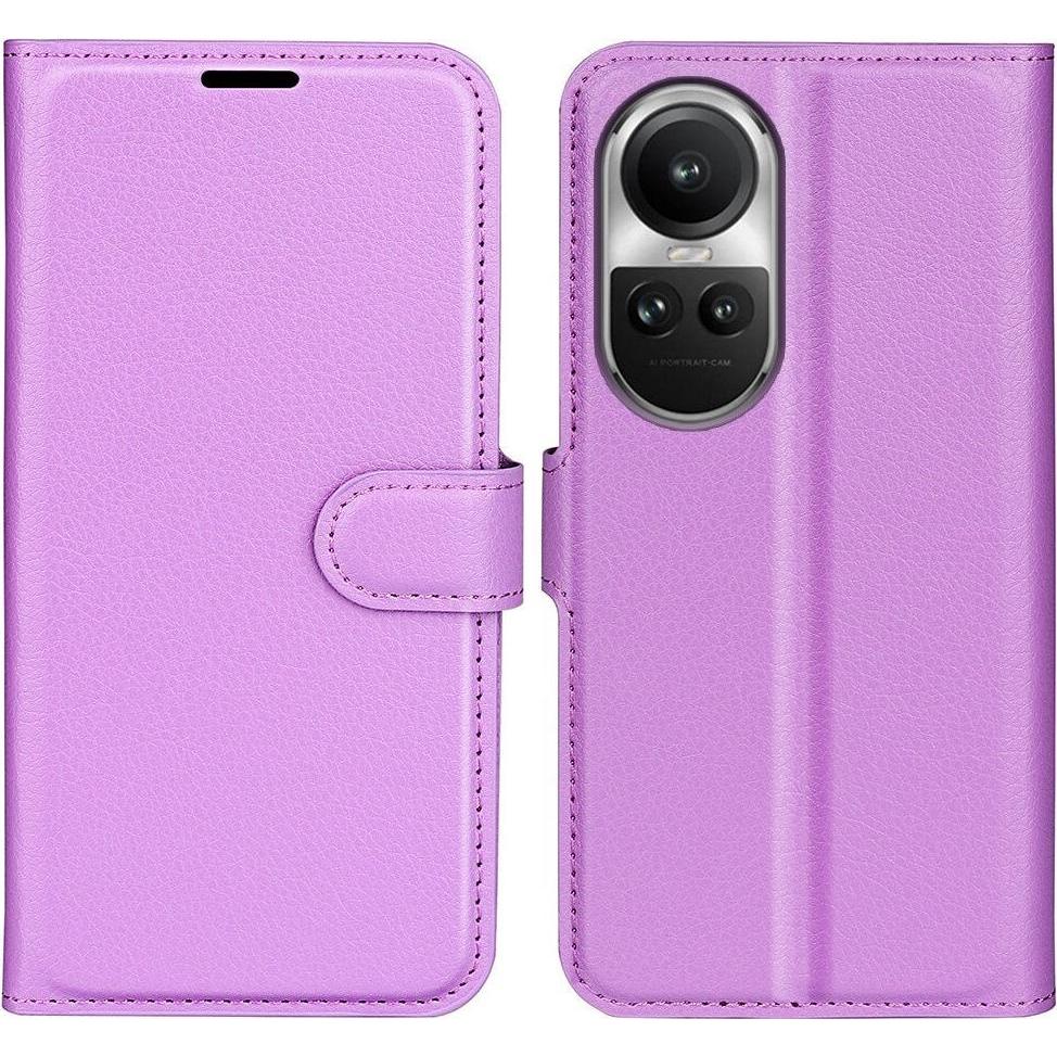 Cover-Discount Oppo Reno10 / 10 Pro - Leder Etui Hülle violett (OPPO Reno 10, Oppo Reno 10 Pro), Smartphone Hülle, Viole...