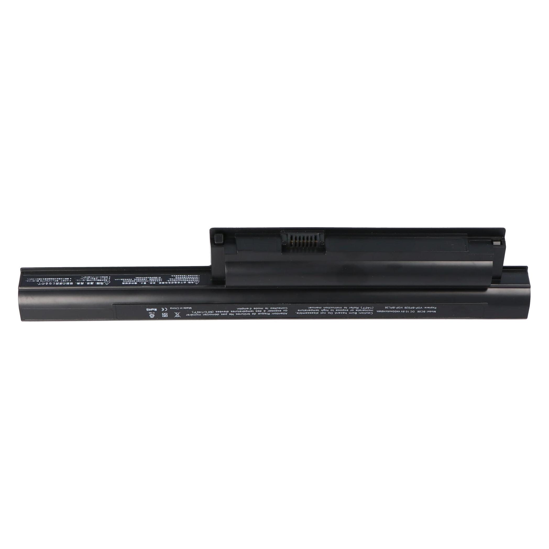 Sony Akku VGP-BPS26A, VGP-BPS26A (6 Zellen, 4400 mAh), Notebook Akku, Schwarz