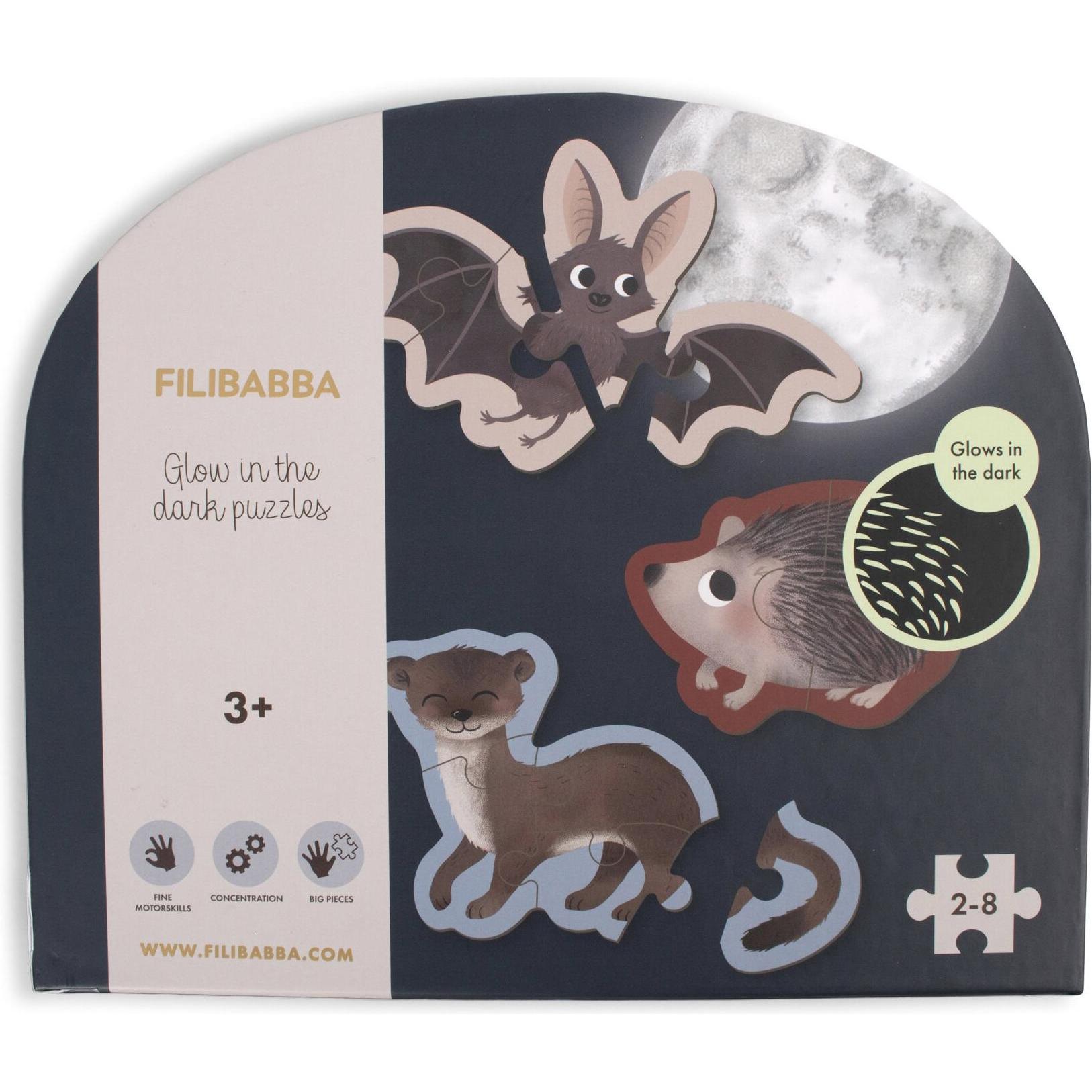 Filibabba Leuchtpuzzle - Forest friends (8 Teile)