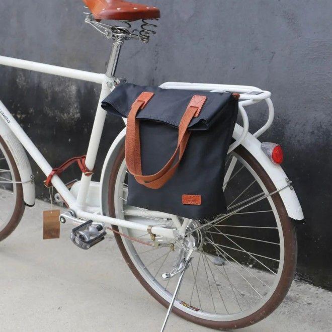 Produktbild Tourbon Wasserabweisende Canvas Velo Gepäckträgertasche & Umhängetasche (12 l, Gepäckträgertasche)