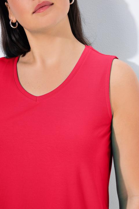 Immagine prodotto Ulla Popken Top dal taglio svasato e smanicato con scollo a V (62)