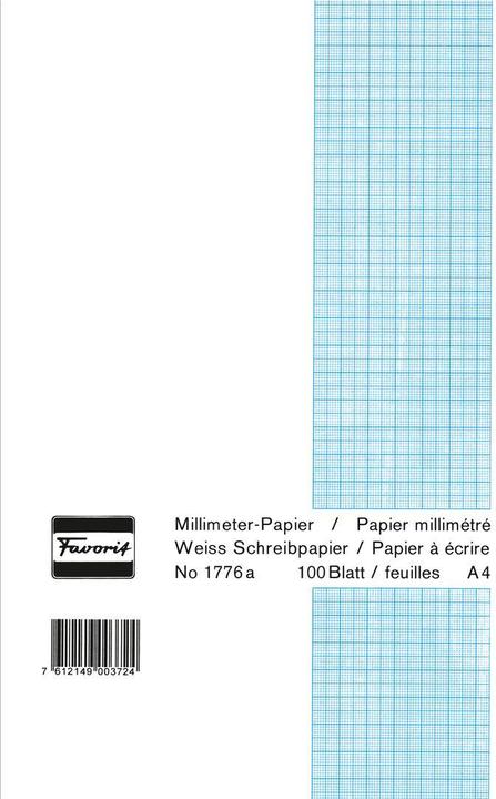 Actual product image Favorit Milimeter paper block (A4, Checked)