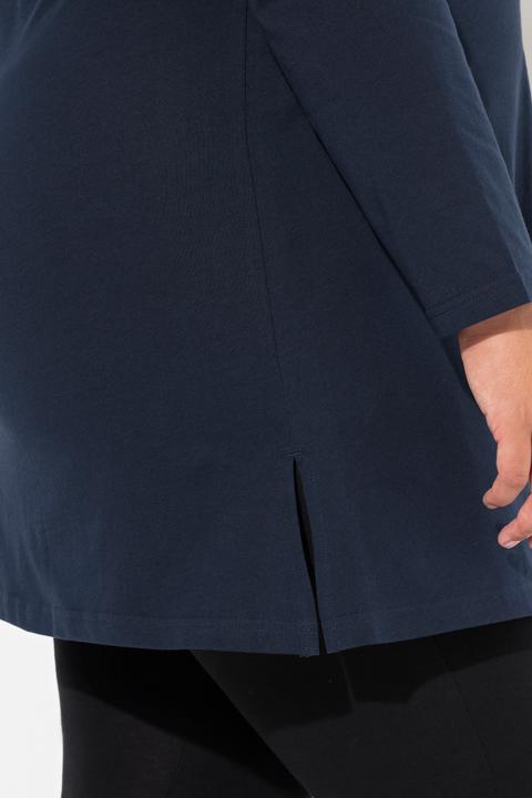 Actual product image Ulla Popken Notch Neckline Long Sleeve Knit Tunic (68)