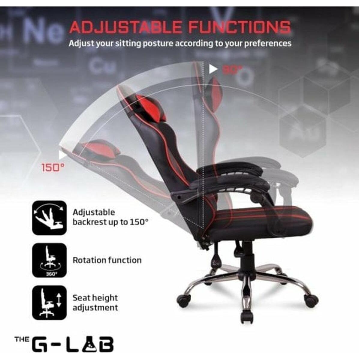 Thumbnail - The G-Lab, Bürostuhl, K-Seat Neon - Noir/Bleu/Simili-cuir/1D