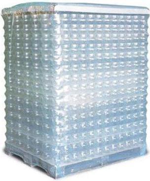 Transpak Schrumpfhaube Masse 1250+1000x2475mm Stärke 125µ PE transparent Seitenfalte (25 x)