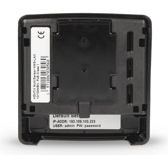 Kentix MultiSensor-ROOM mit Funk und Batterieversorgung, schwarz, Termometro + Igrometro, Nero